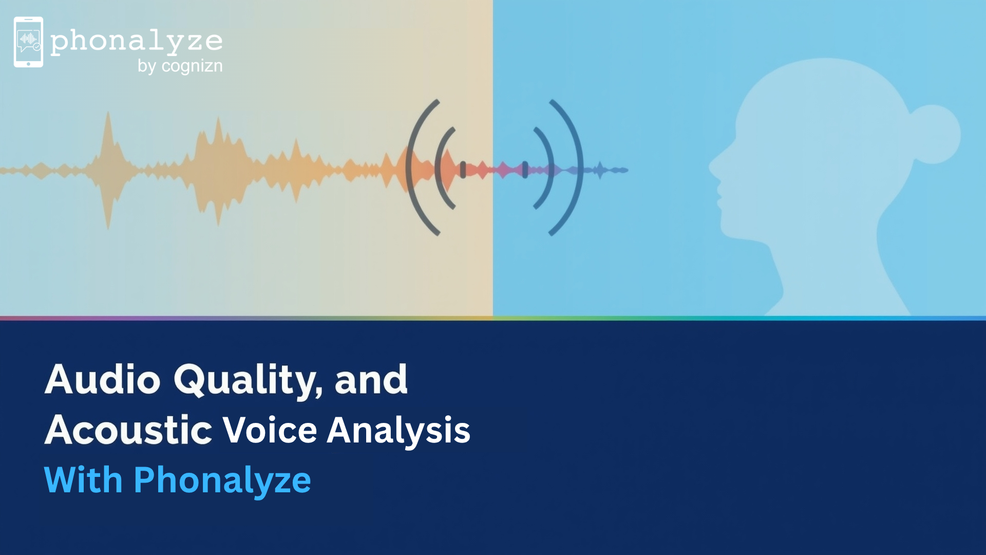 Speech-language pathologist using Phonalyze acoustic voice analysis software on laptop showing voice waveform analysis and patient data dashboard